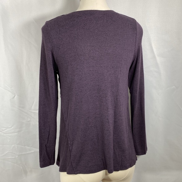Korye lightweight V-neck sweater elongated sides weekend casual loungewear small - Picture 5 of 6
